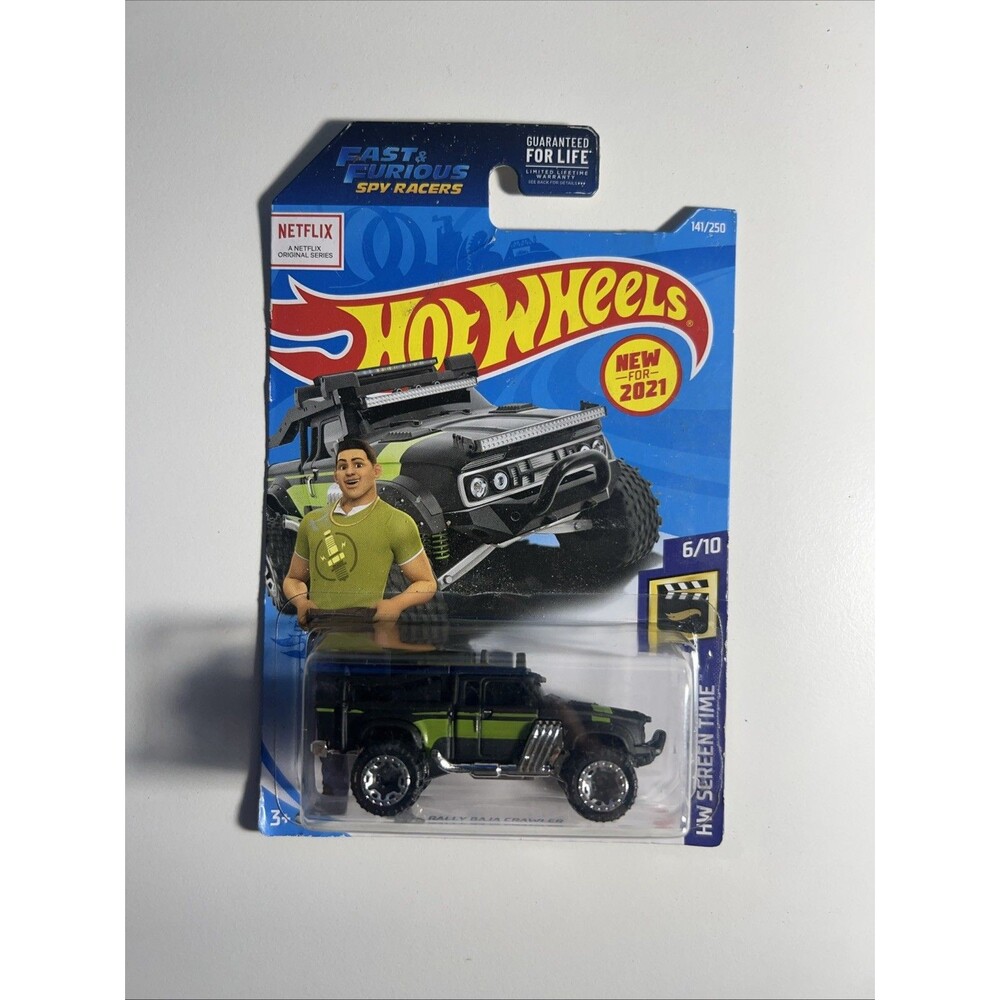 Hot Wheels 2021 Screen Time RALLY BAJA CRAWLER 6/10 Black 141/250 BLOR's